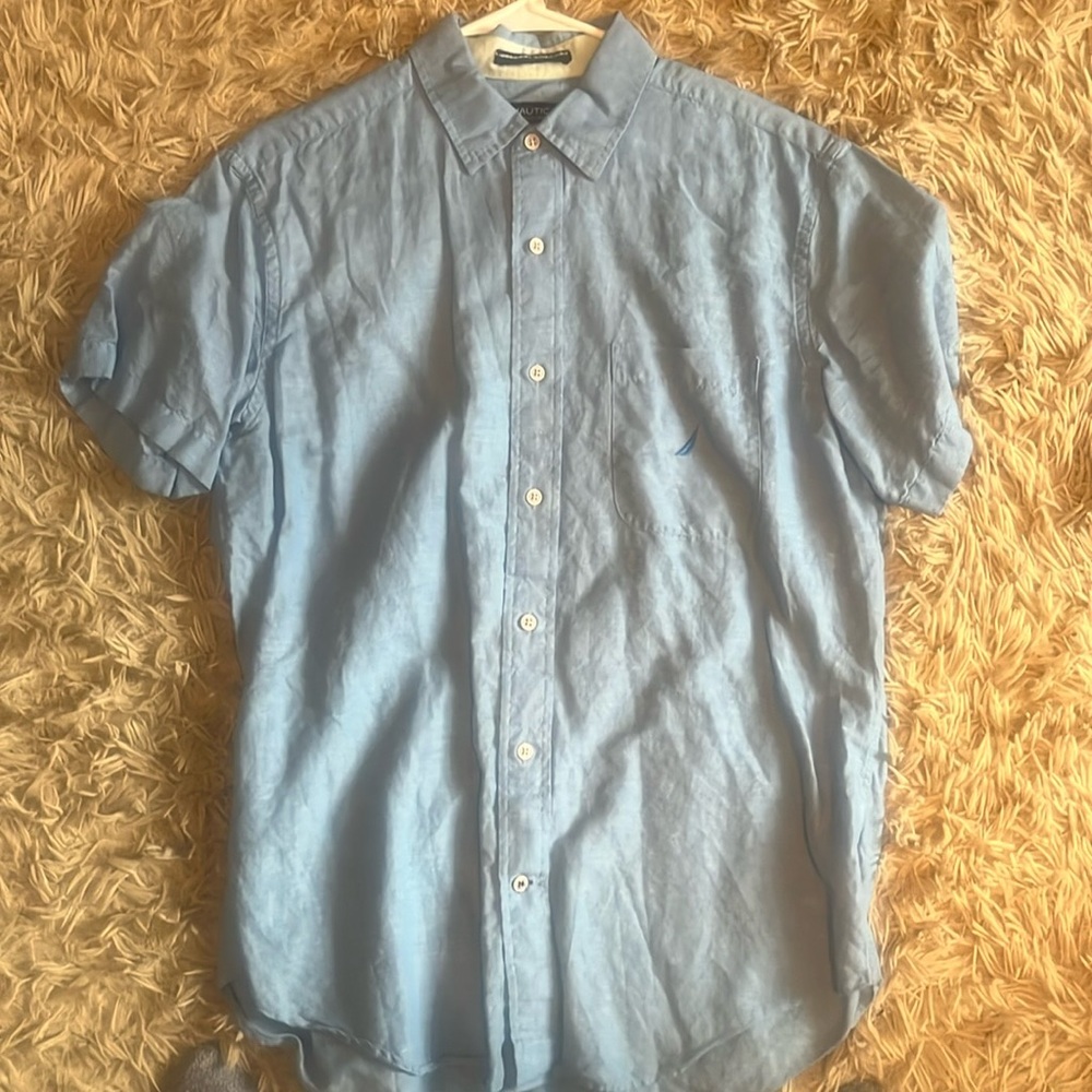 Nautica Short Sleeve Full Button Up